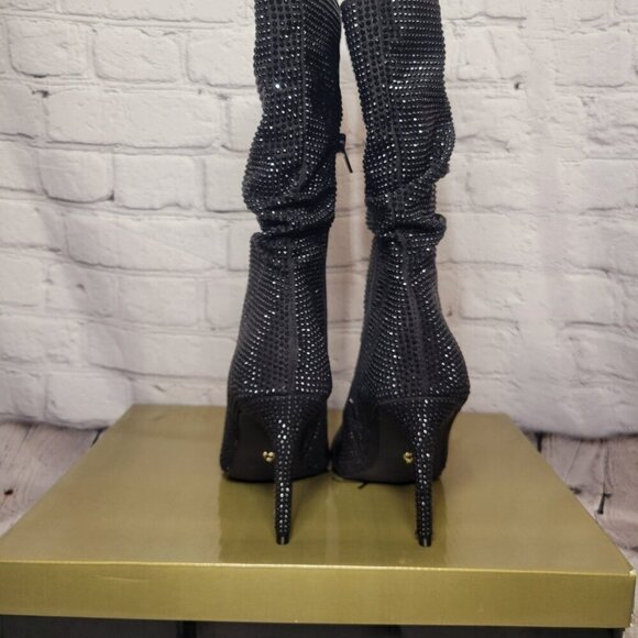 Thalia Sodi Rhinestone Raquell Pointed Toe Stiletto Boot - Picture 2 of 11